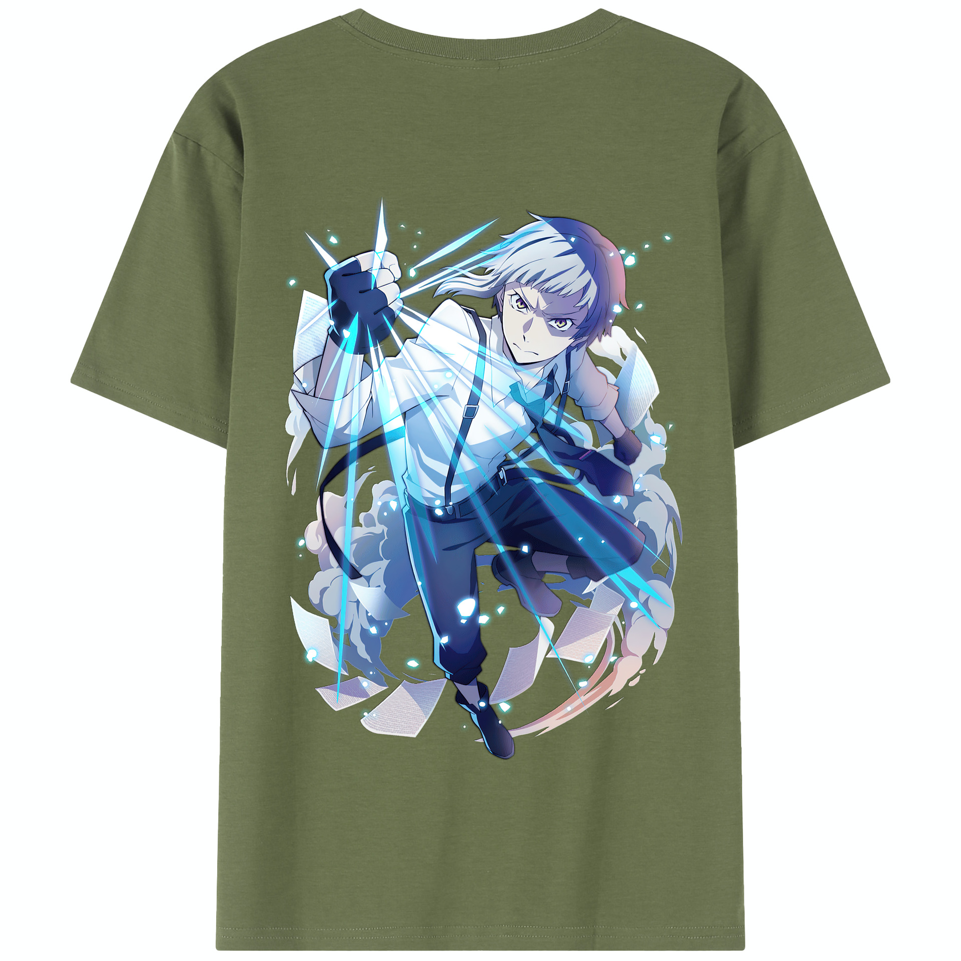 （画像用） 文豪ストレイドッグス Bungo Stray Dogs 綿100％半袖Tシャツ（背面プリント）